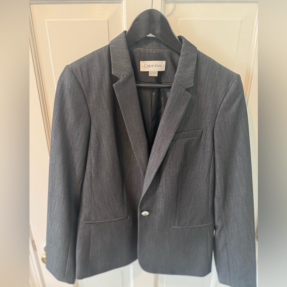 Calvin Klein Black/Charcoal Blazer